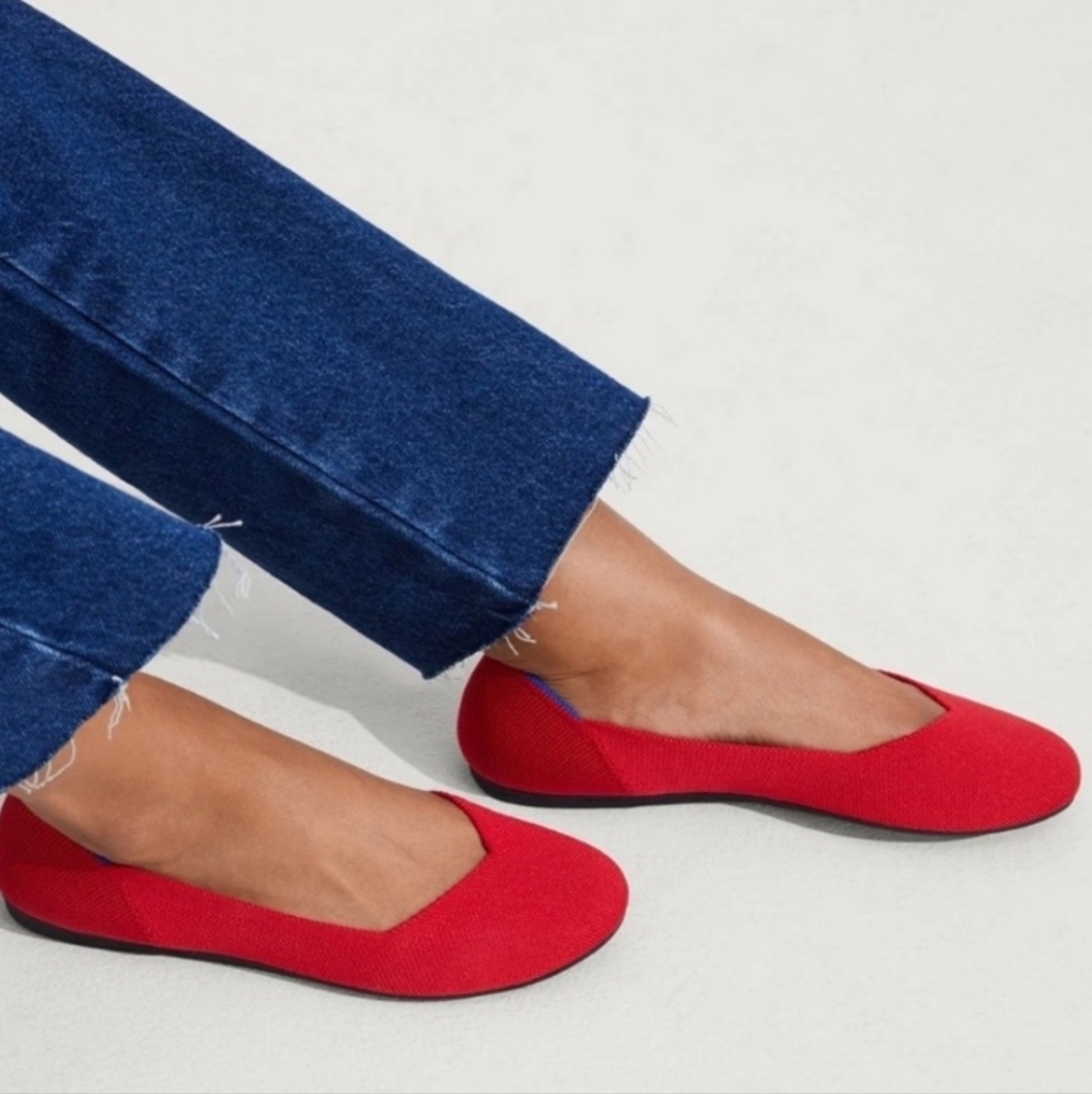 Rothys Red flat round toe ballet